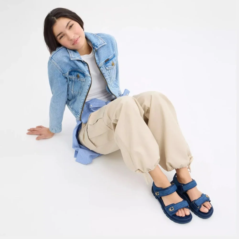 COACH Denim Brynn Sandal - Picture 2 of 10